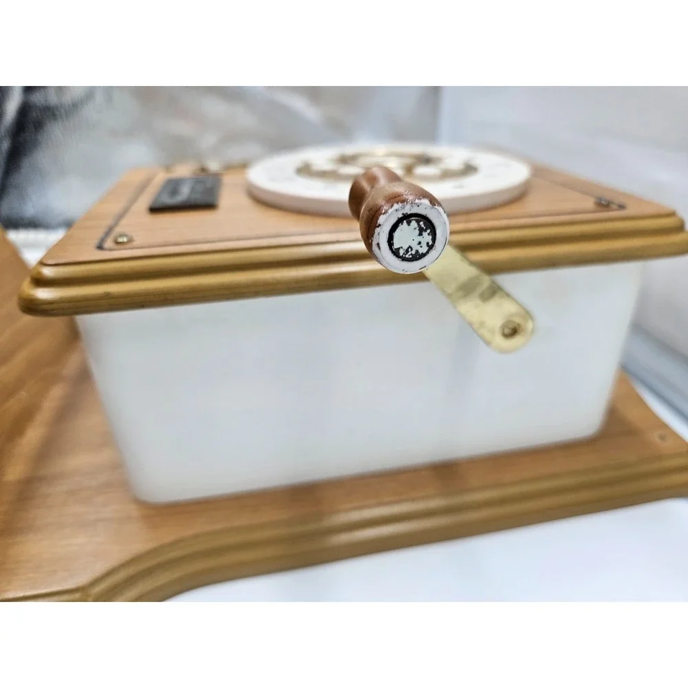 Thomas Collector Edition 1919 Wood Wall Telephone Antique Style Push Button Dial